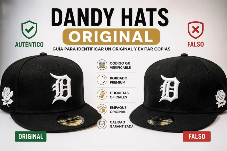 Guía de Dandy Hats Original para identificar una gorra auténtica y evitar copias falsas con verificación de autenticidad